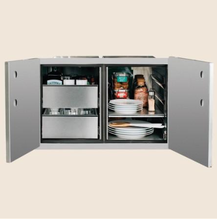 36″ 2-Drawer Dry Storage Pantry & Enclosed Cabinet Combo