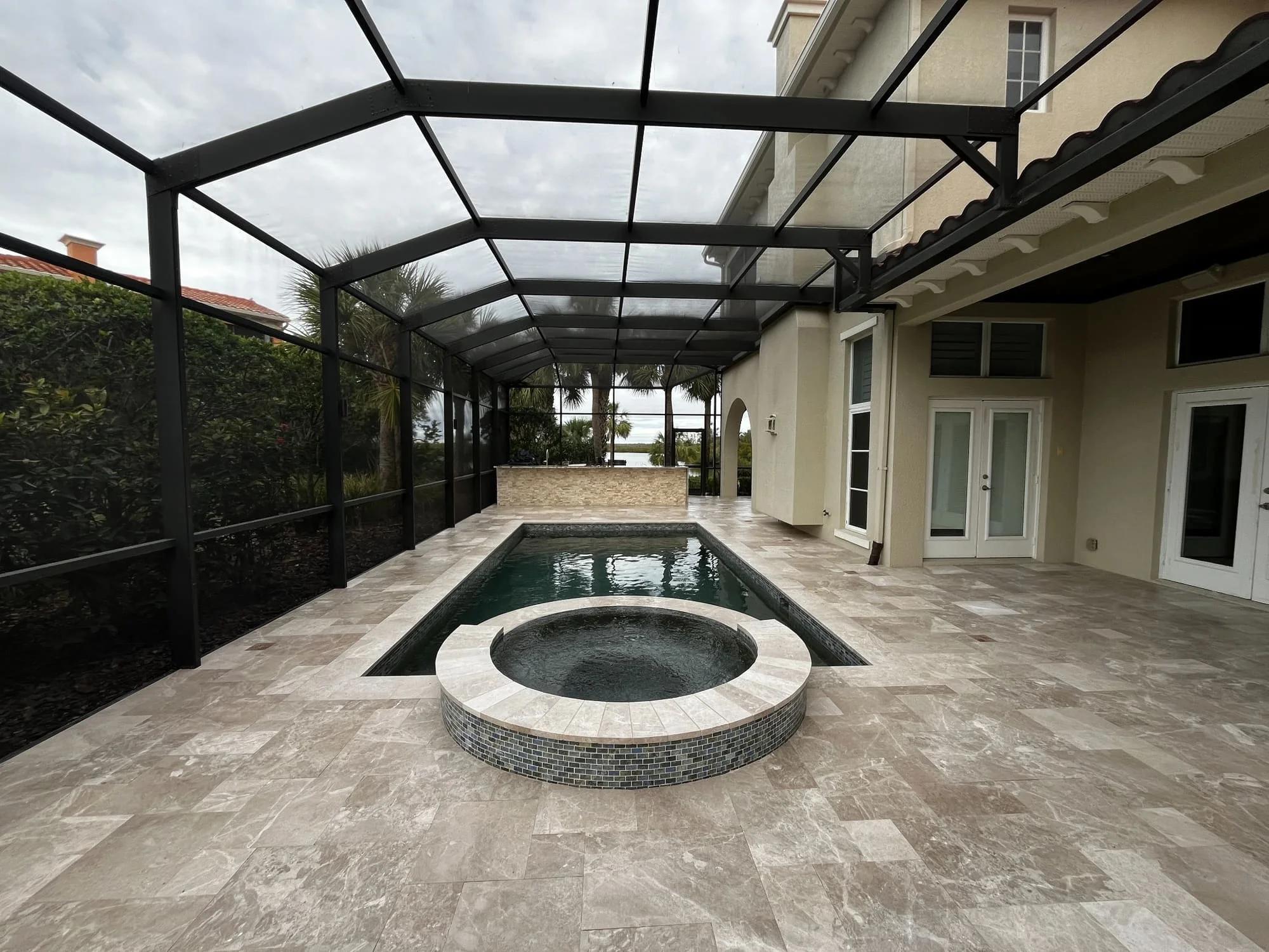 Finished Paving Crew pool deck project